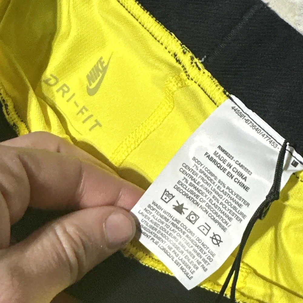 Men's Nike Pro Off-White Tights Opti Yellow Size Small CN5532-731 NWT $160 - Picture 4 of 14